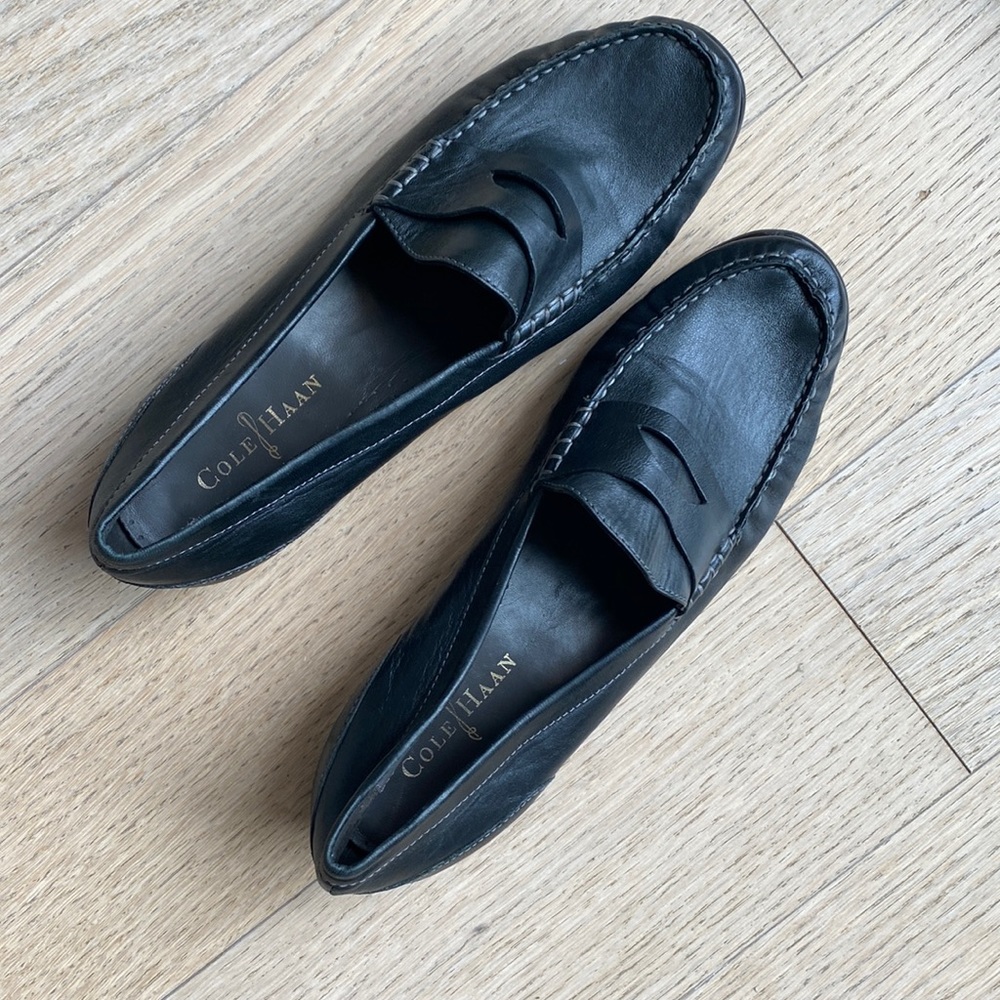Cole Haan Black Leather Loafers